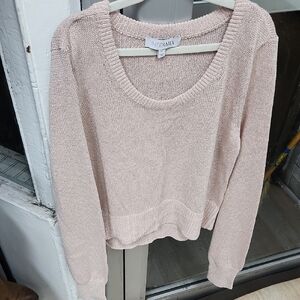 INTERMIX Soft Blush Crew Neck Sweater